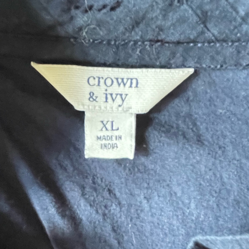 Crown & Ivy Navy Tiered Lined Midi Dress - Picture 7 of 8